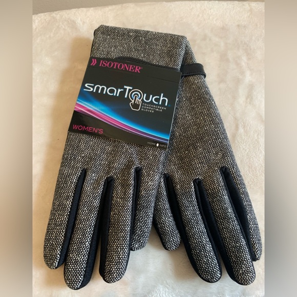 Women Smart Touch Gloves Winter Warm Snow Gray Black NWT Touchscreen Casual - Picture 1 of 3